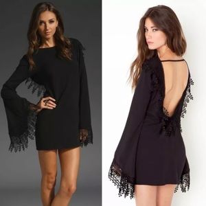 For Love & Lemons backless bell sleeve dress